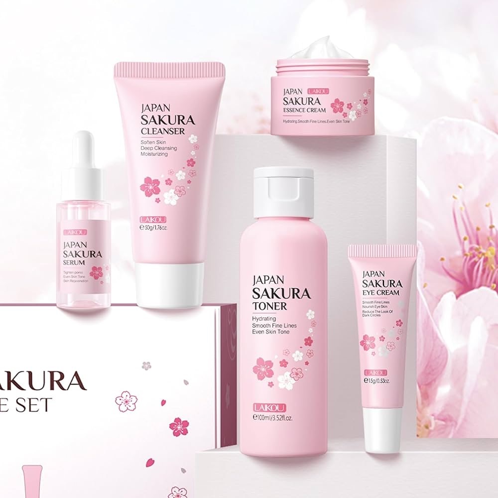 🌸 New! Japan Sakura 5 Pc Skincare Set - Picture 6 of 12